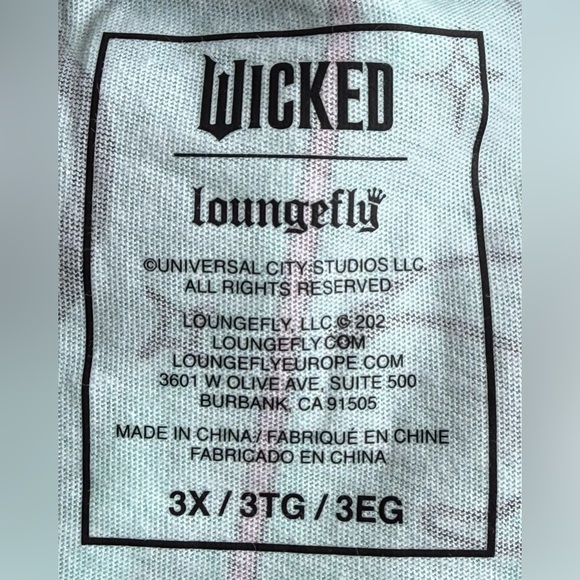 Loungefly WICKED Unisex Ringer Graphic Tee Shirt Size S 2X 3X NWT Elphaba Glinda - Picture 8 of 10
